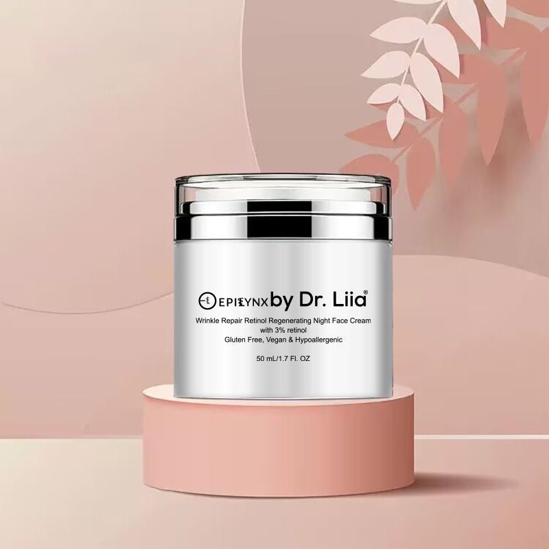 Wrinkle Repair Retinol Night Cream – Vegan, Gluten-Free, Regenerating Anti-Aging Moisturizer