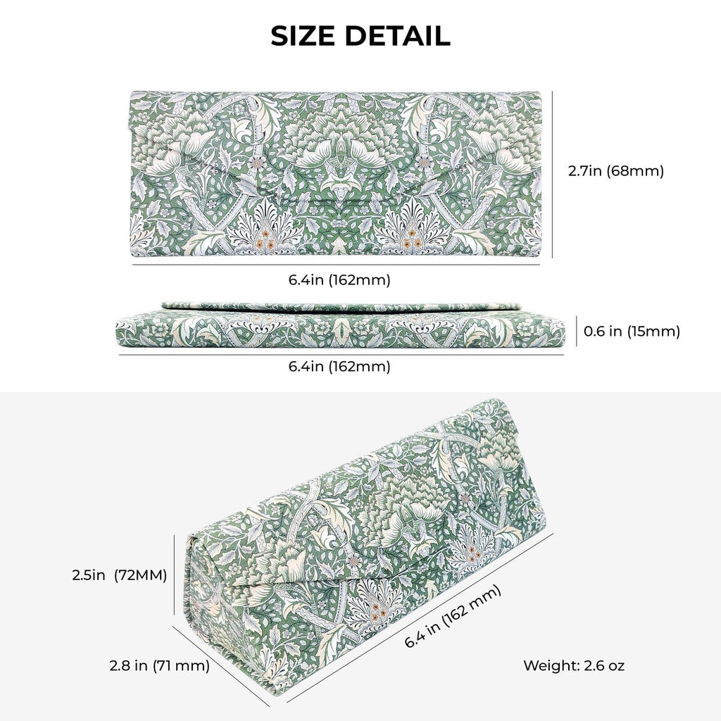 Lodden by William Morris Glasses Case - Vegan Leather Folding Hard Shell Case