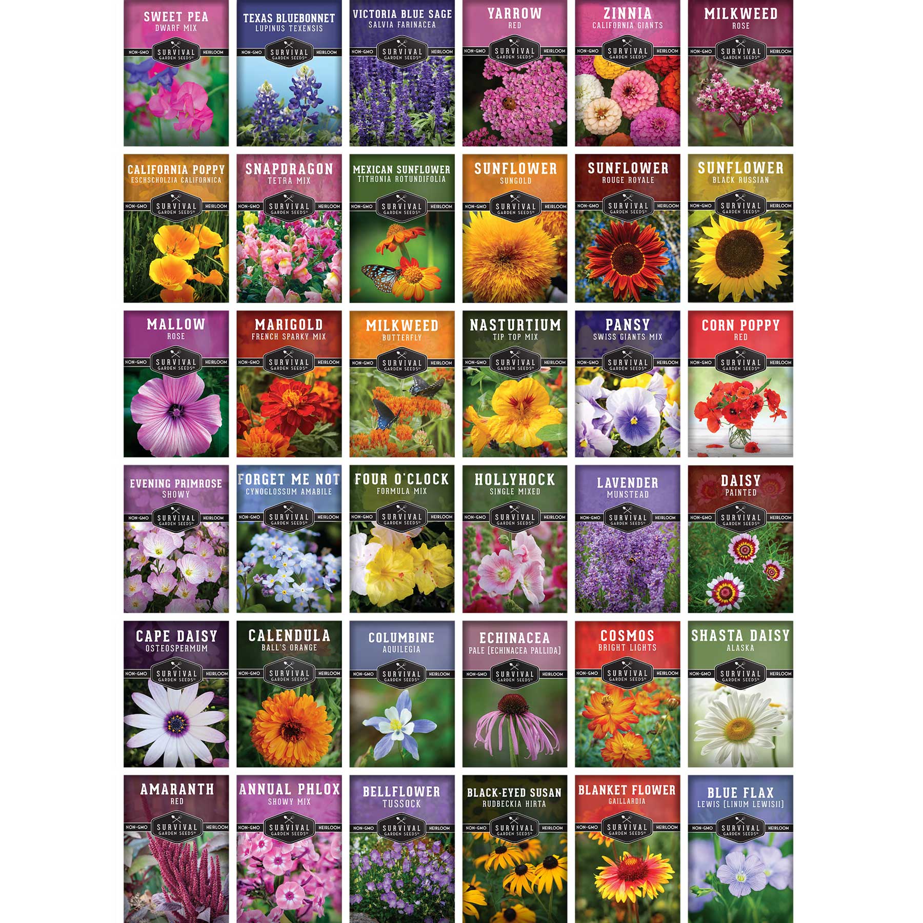 Functional Flower Garden Kit - 36 Seeds for Beauty, Bees & Wellness