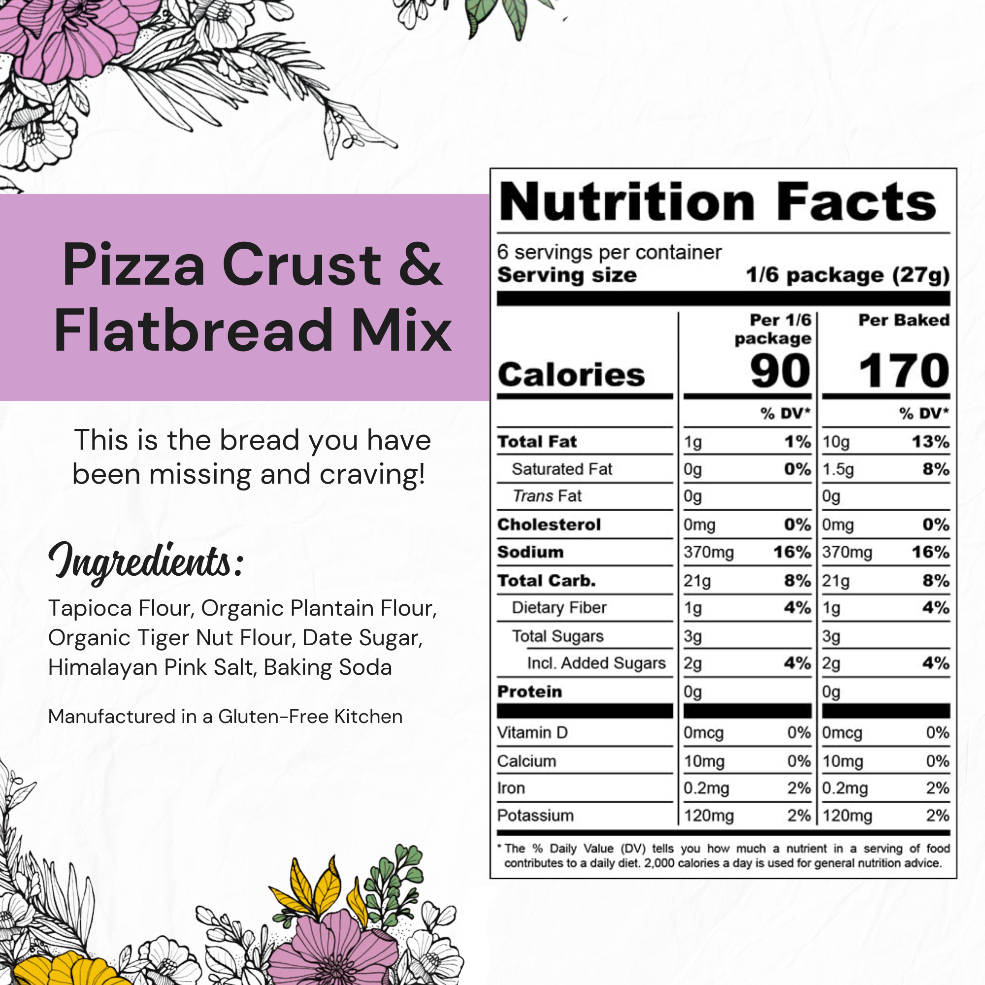 VEGAN Pizza Crust & Flatbread Mix