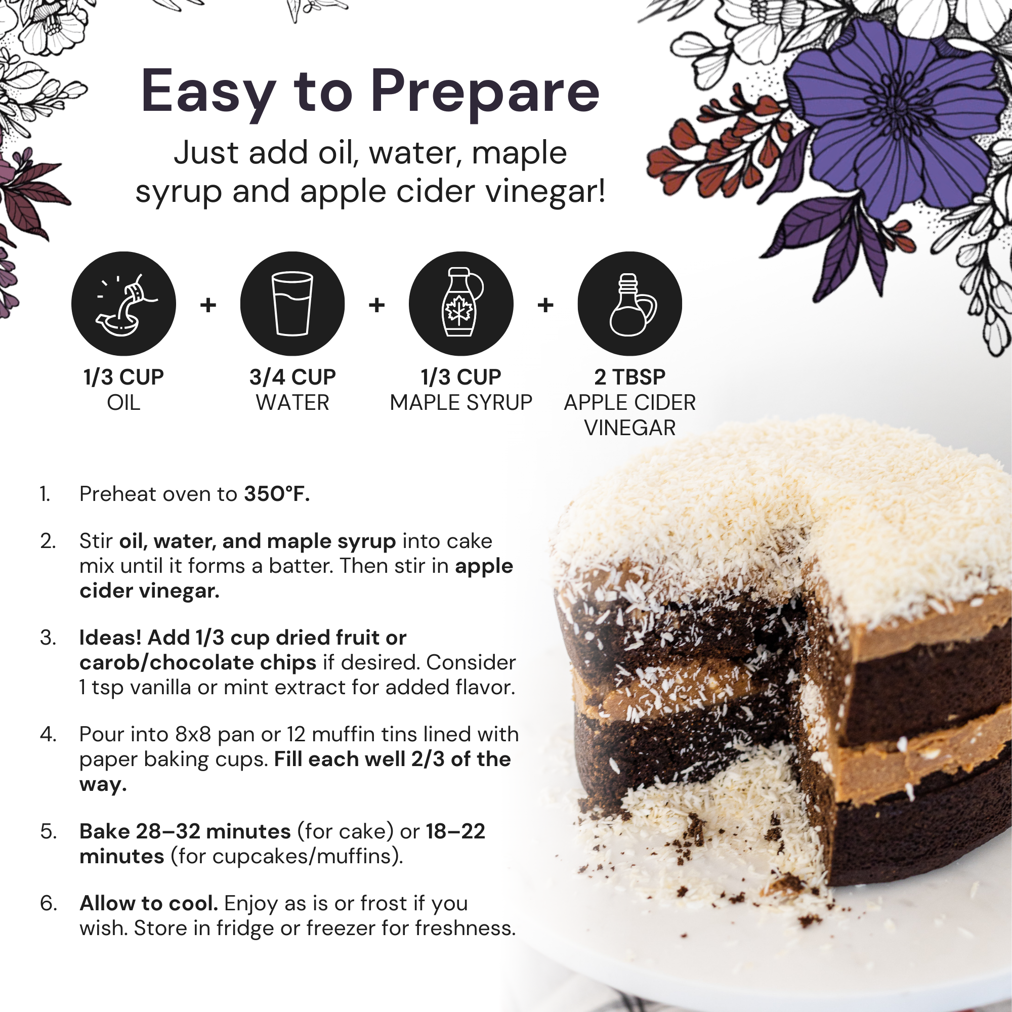 Dark Choconot™ Fudge Cake & Muffin Mix
