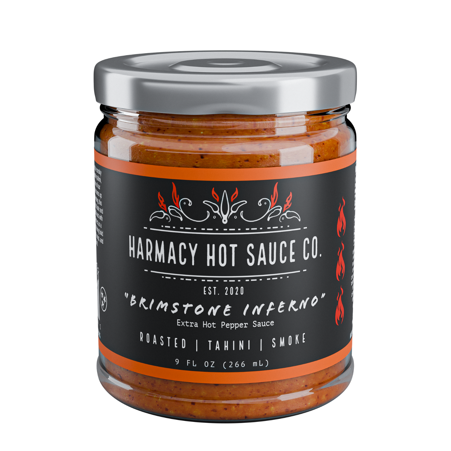 Brimstone Inferno - Extra Hot Tahini & Roasted Red Pepper Sauce (9oz ...