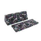 Dinosaur Fossils Print Glasses Case - Vegan Leather Magic Folding Hard Case