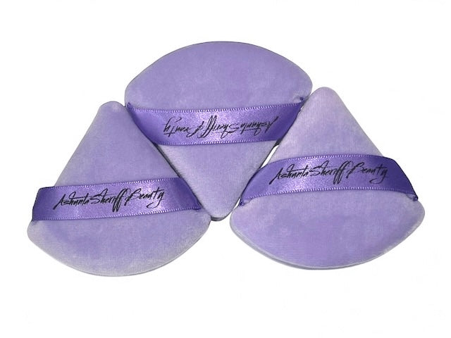 Ashunta Sheriff Beauty Velvet Hypoallergenic Ultra Soft Purple Puffs (3-Pack)