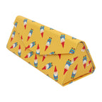 Cottage Gnome Glasses Case - Vegan Leather Folding Hard Shell Case