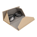 Metallic Gold Glasses Case - Vegan Leather Folding Hard Shell Case
