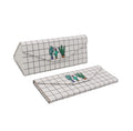 Grid Cactus Print Glasses Case - Vegan Leather Magic Folding Hardcase