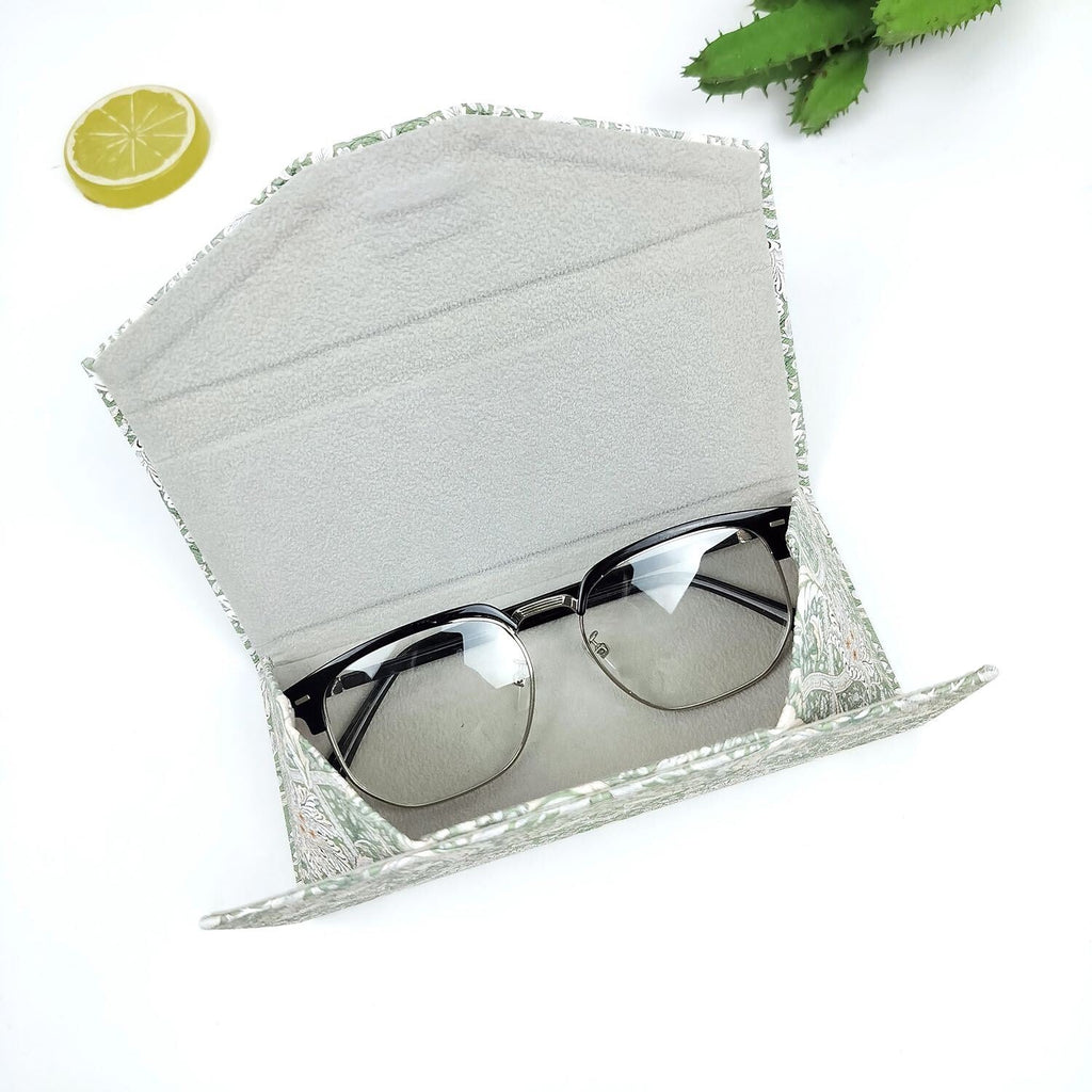 Sailboat Glasses Case - Vegan Leather Folding Hard Shell  Case