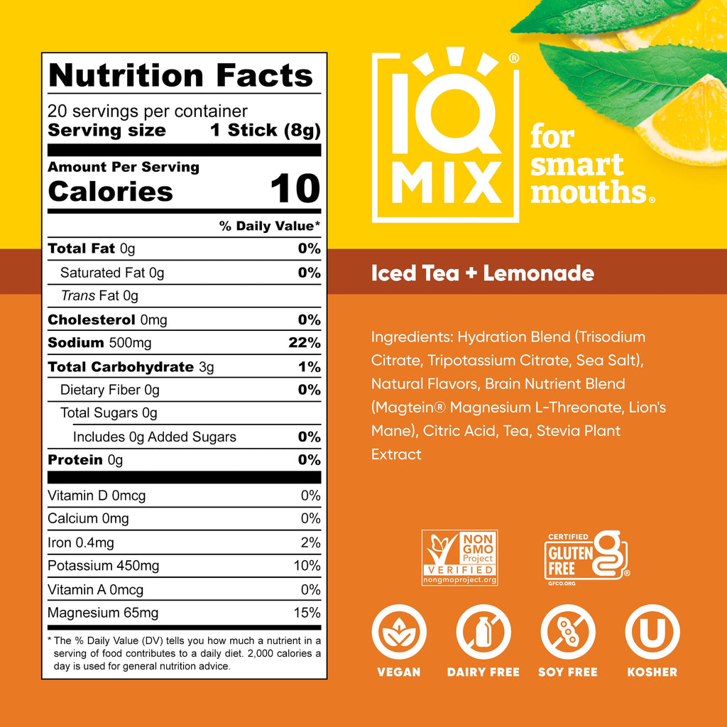 IQMIX Iced Tea & Lemonade (20 Sticks)