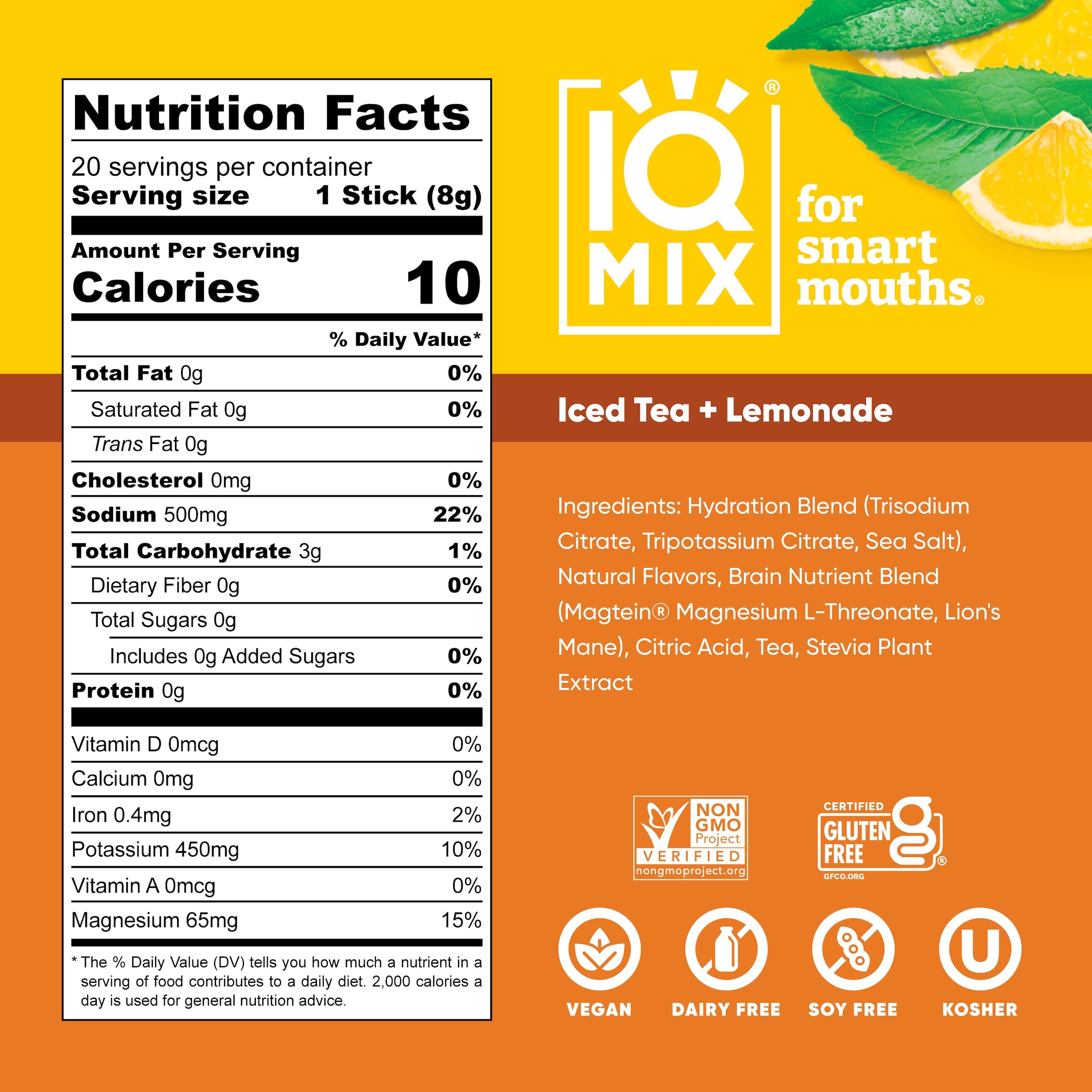 IQMIX Iced Tea & Lemonade (20 Sticks)