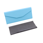 Powder Blue Solid Color Glasses Case - Vegan Leather Magic Folding Hardcase