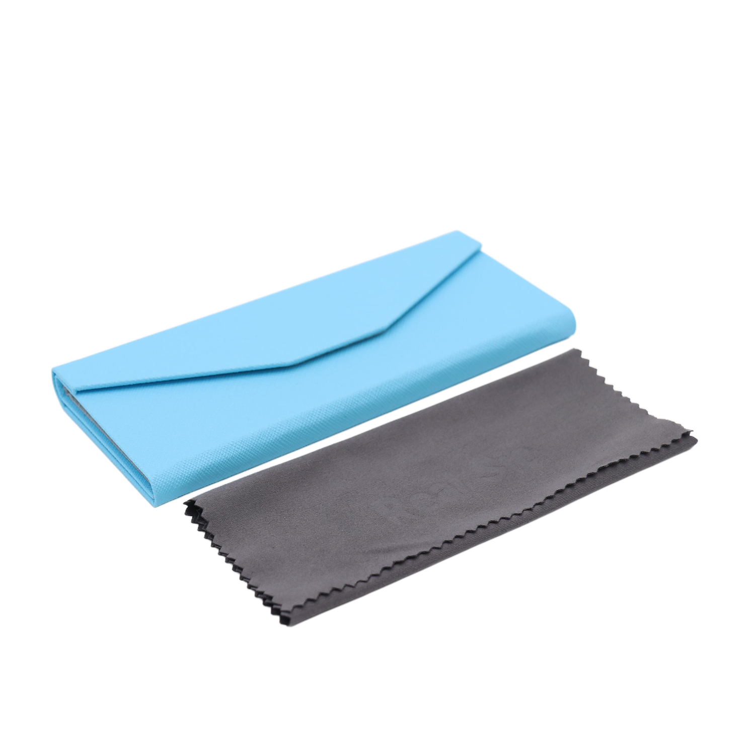 Powder Blue Solid Color Glasses Case - Vegan Leather Magic Folding Hardcase