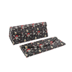 Pirate Skully / Jolly Roger Print Glasses Case - Vegan Leather Magic Folding Hard Case