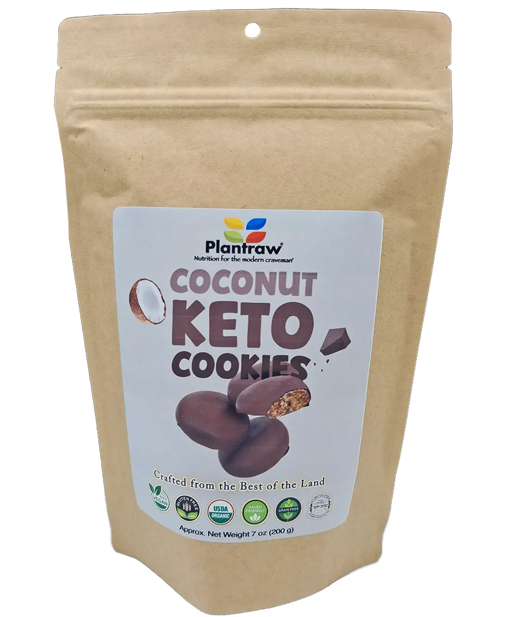 Coconut Keto Cookies (7oz) - Vegan, Organic, Gluten-Free, 0g Refined Carbs. 2.8g Net Carbs.