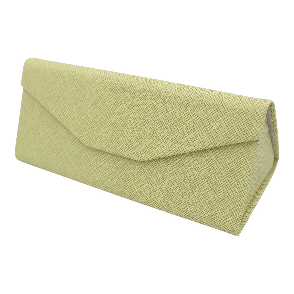 Olive Solid Color Glasses Case - Vegan Leather Magic Folding Hardcase