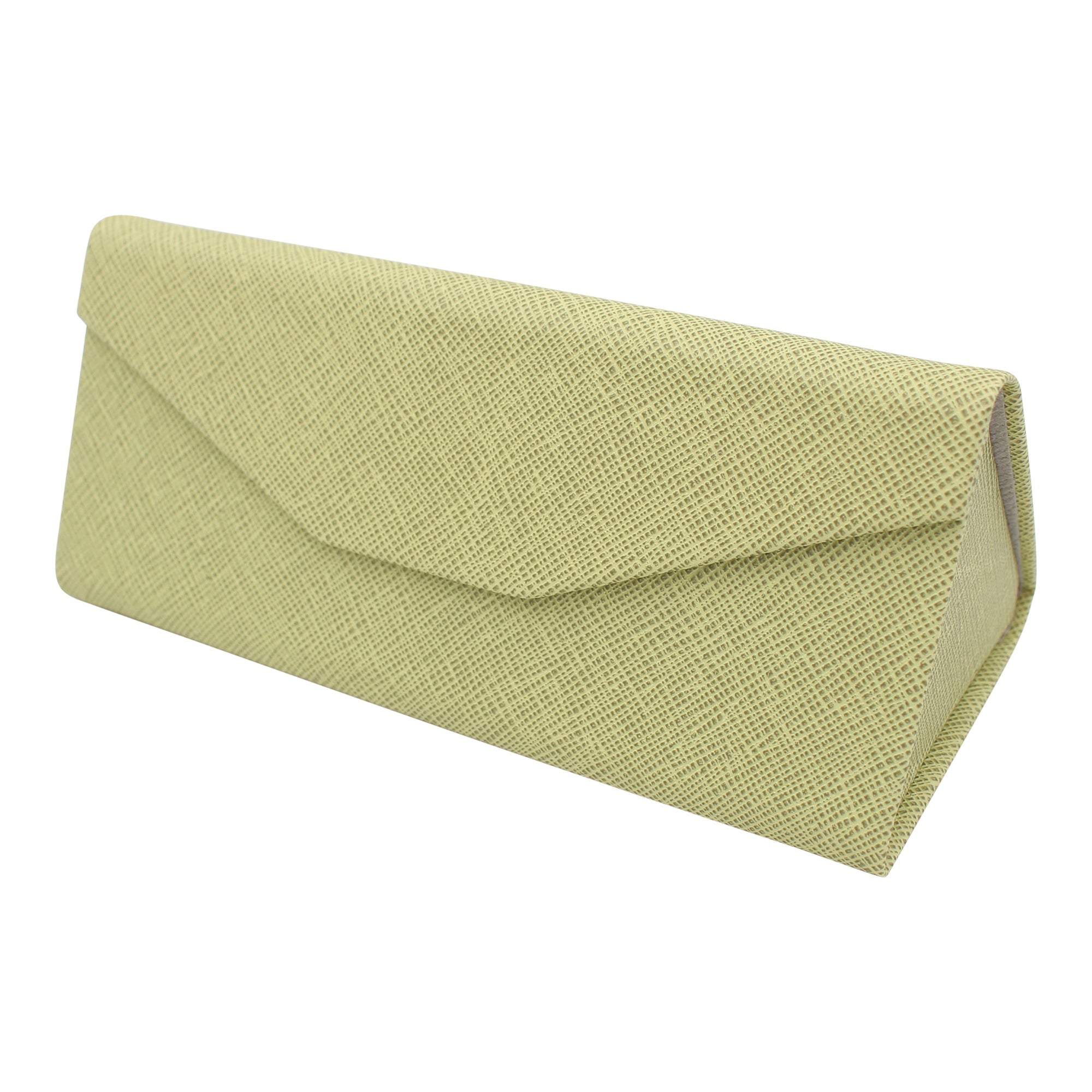 Olive Solid Color Glasses Case - Vegan Leather Magic Folding Hardcase