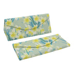 Daffodil Print Glasses Case - Vegan Leather Magic Folding Hardcase
