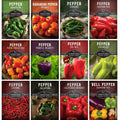 12-Variety Heirloom Pepper Seed Collection – Non-GMO Hot & Sweet Peppers for Home and Container Gardens