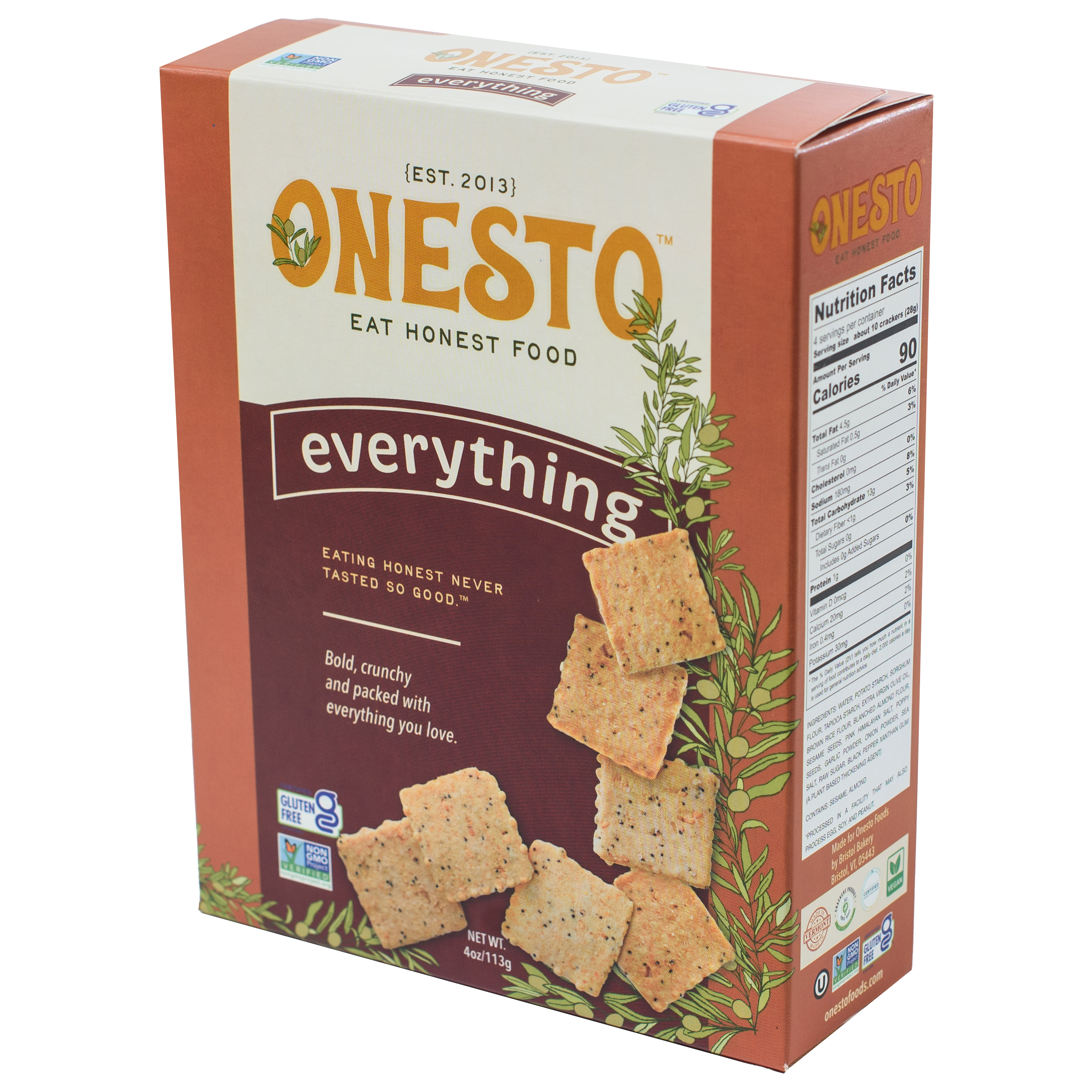 Onesto Gluten-Free Crackers, Variety Pack