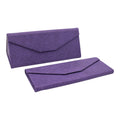 Purple Solid Color Glasses Case - Vegan Leather Magic Folding Hardcase