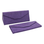 Purple Solid Color Glasses Case - Vegan Leather Magic Folding Hardcase