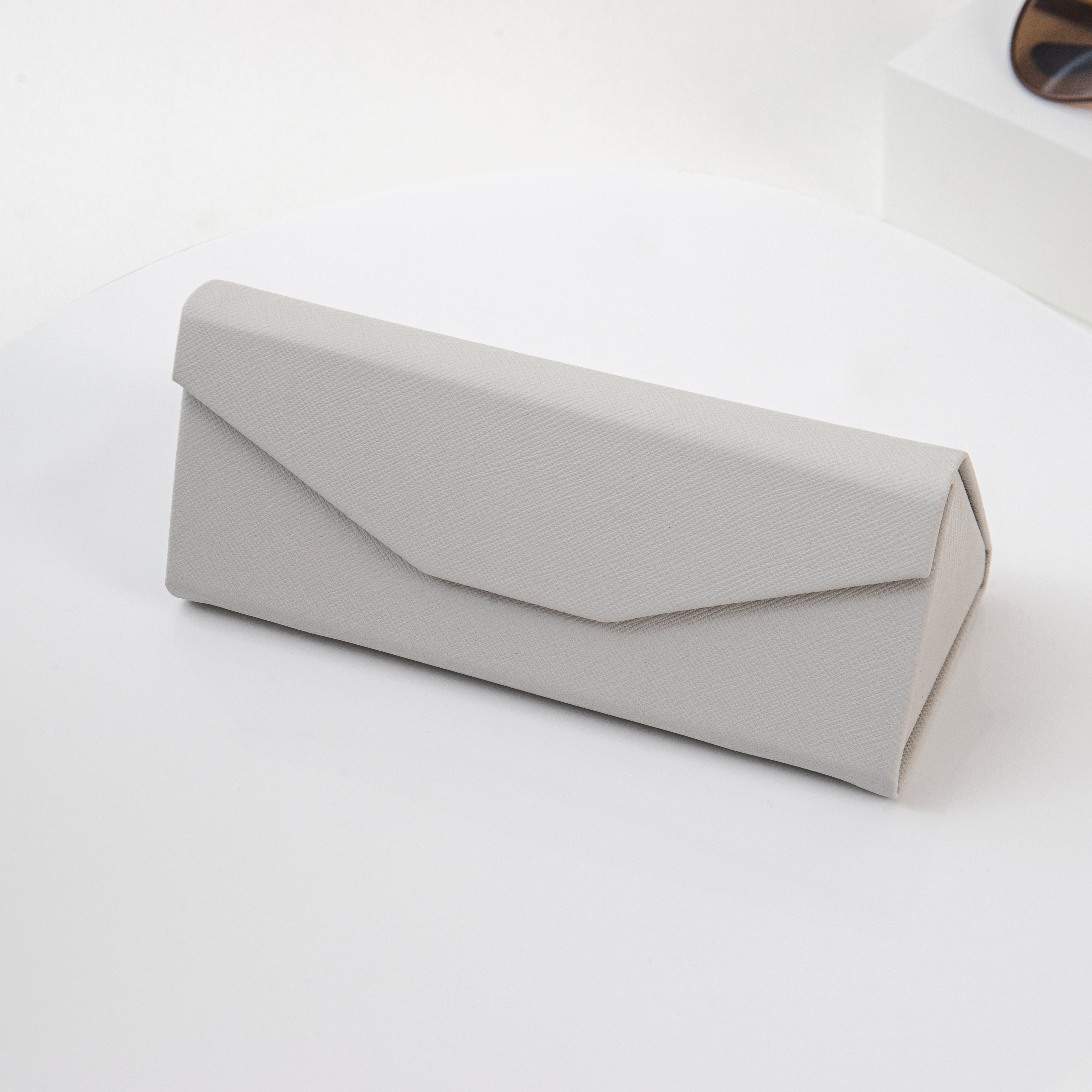 Solid Color Glasses Case - Vegan Leather Magic Folding Hard Shell Case