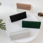 Solid Color Glasses Case - Vegan Leather Magic Folding Hard Shell Case