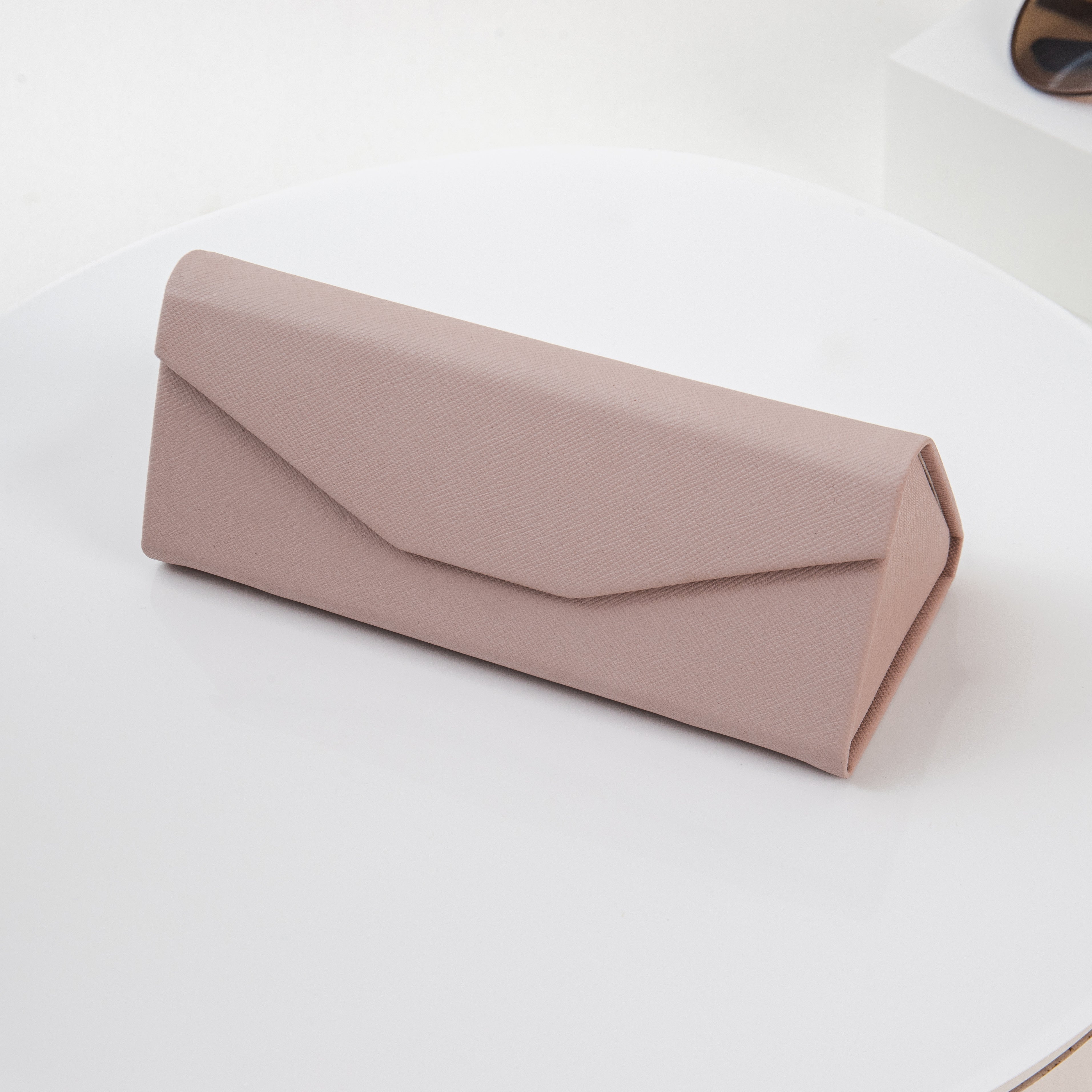 Solid Color Glasses Case - Vegan Leather Magic Folding Hard Shell Case