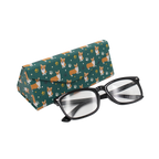 Welsh Corgi Print Glasses Case - Vegan Leather Magic Folding Hard Case