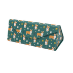 Welsh Corgi Print Glasses Case - Vegan Leather Magic Folding Hard Case