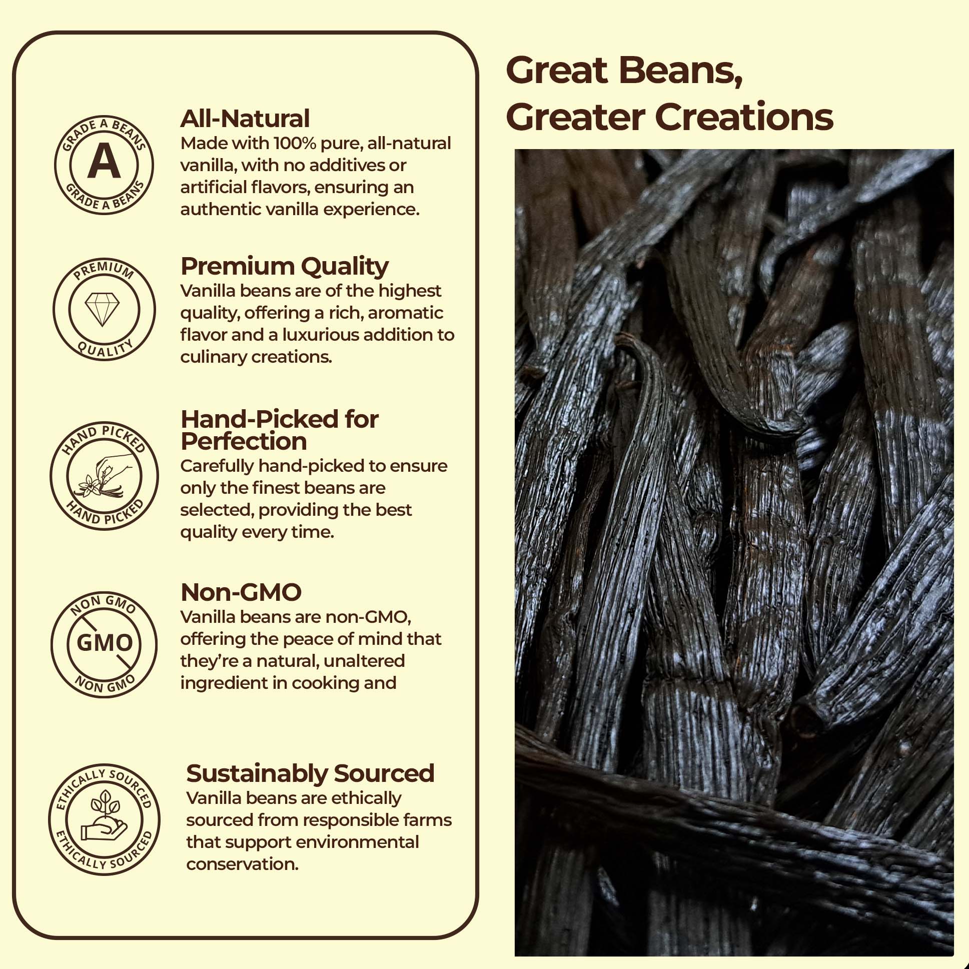 Premium Wholesale Ugandan Vanilla Beans for Baking & Extract