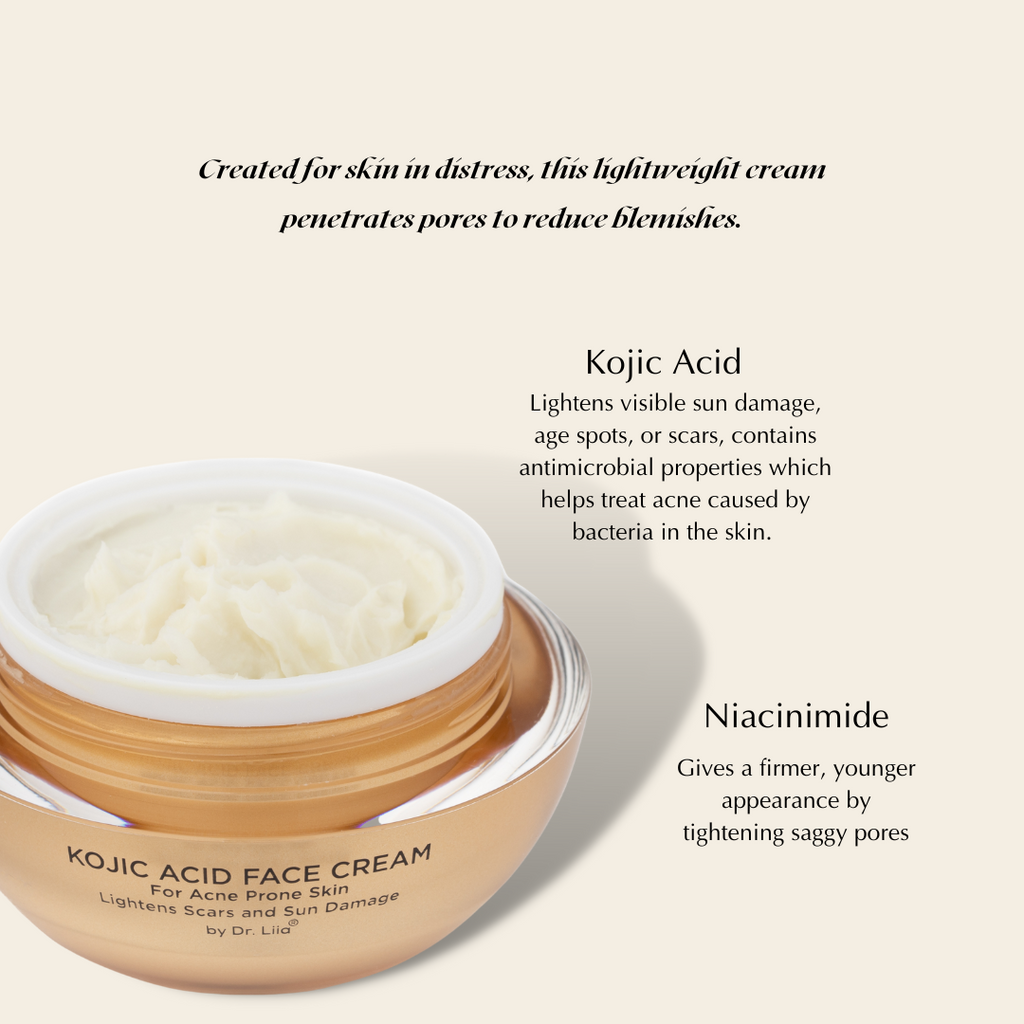 Kojic Acid Brightening Face Cream – Vegan, Gluten-Free & Acne-Prone Skin Friendly