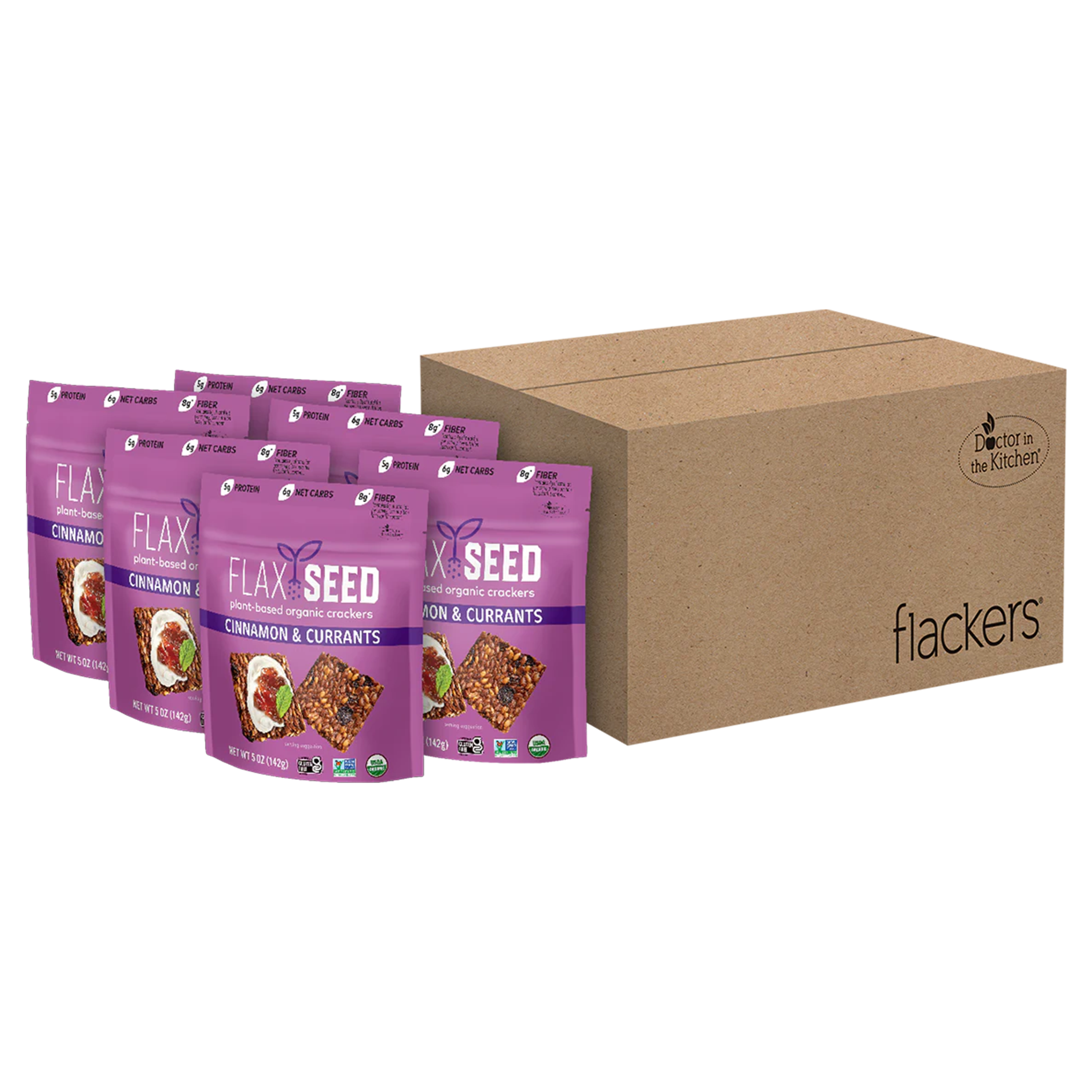 (6-Pack) Cinnamon and Currants Flackers