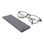 Grey Solid Color Glasses Case - Vegan Leather Magic Folding Hardcase