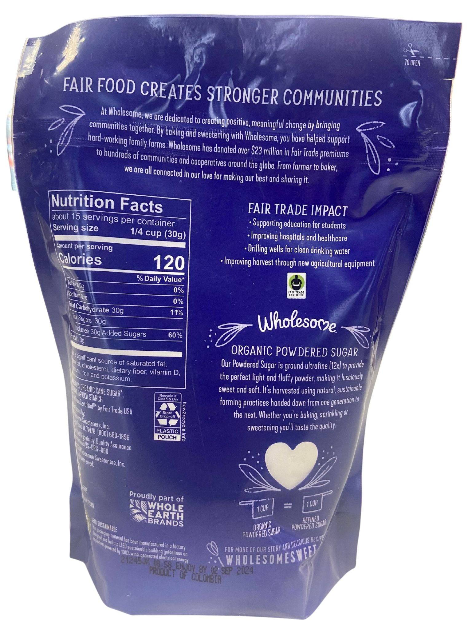 Vegan Organic Powdered Confectioners' Sugar