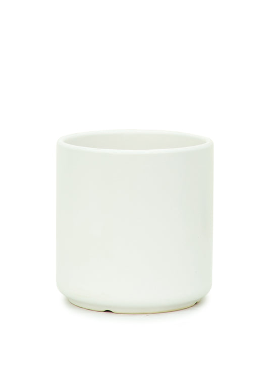 5" Wide White Ceramic Planter