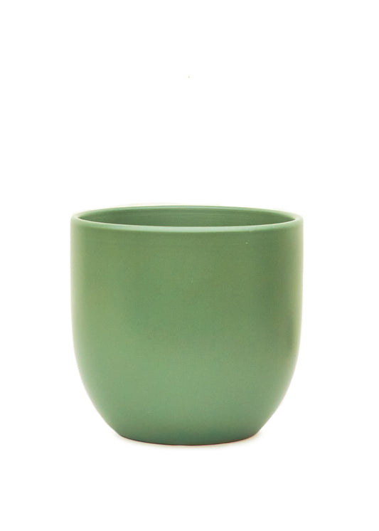 5" Wide Green Ceramic Planter