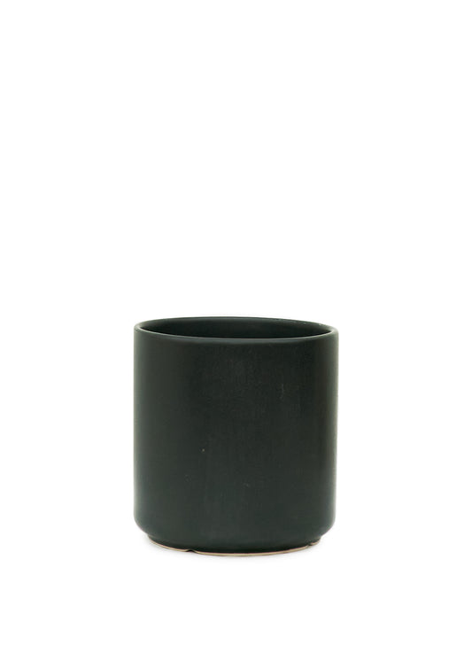 5" Wide Black Ceramic Planter