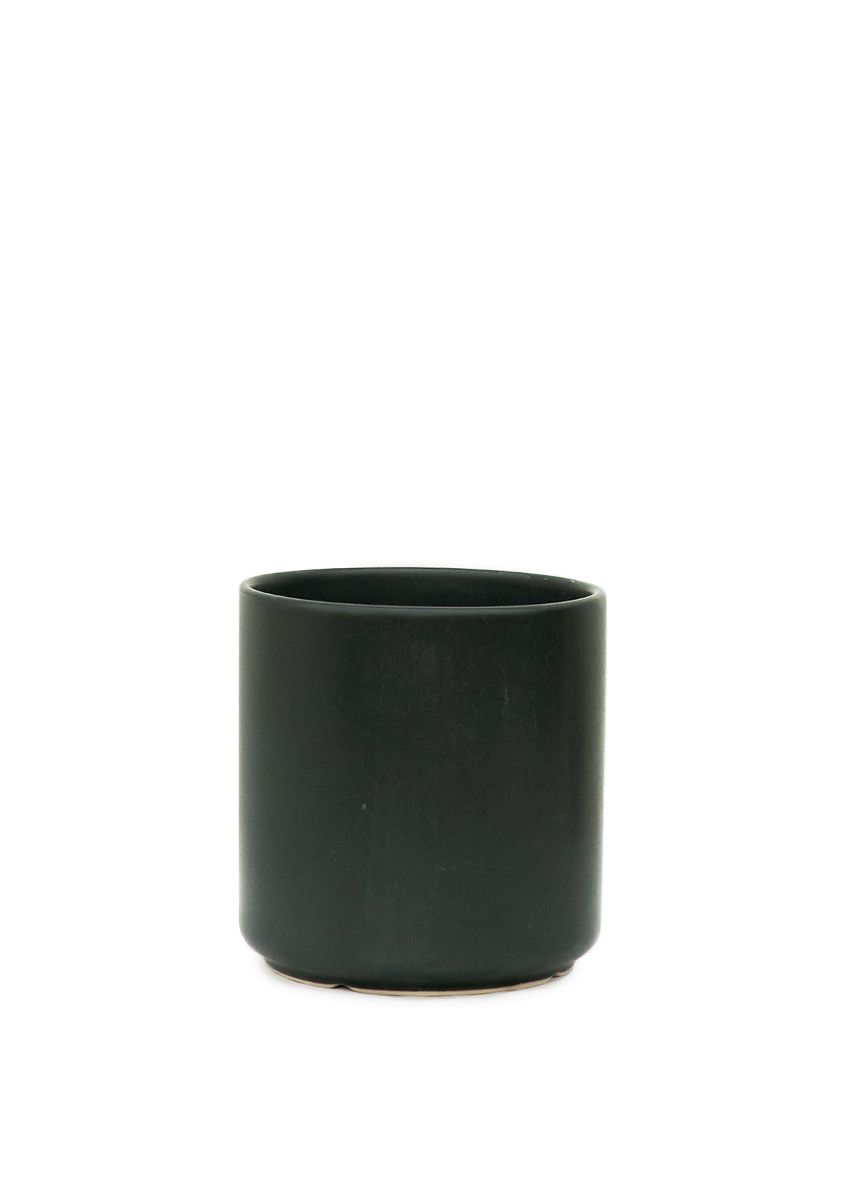 7" Wide Black Ceramic Planter
